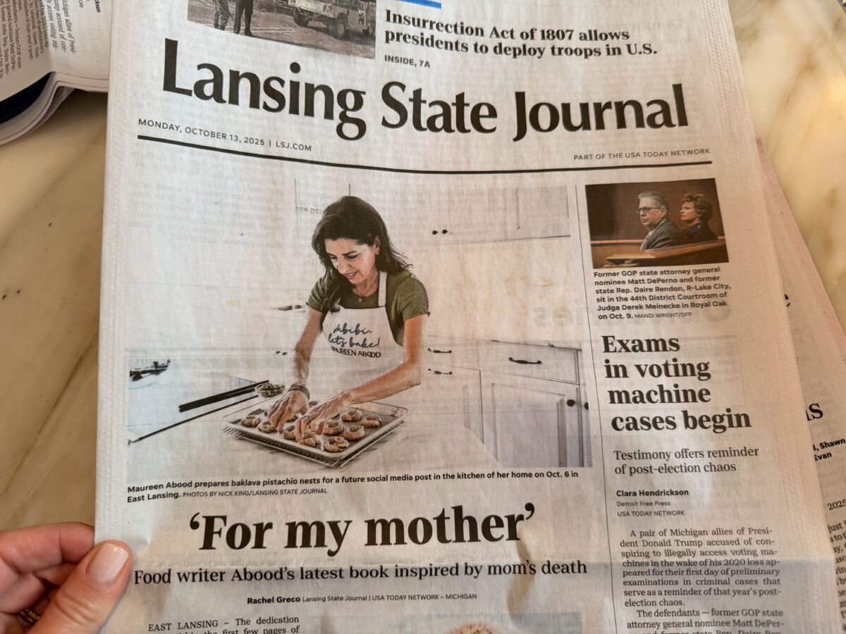 Maureen Abood in the Lansing State Journal newspaper
