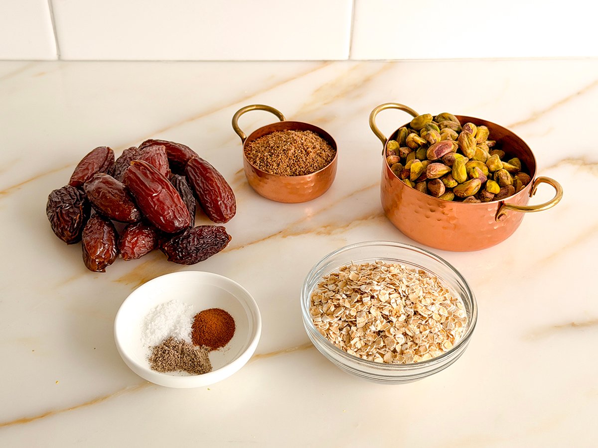 ingredients for energy balls with dates