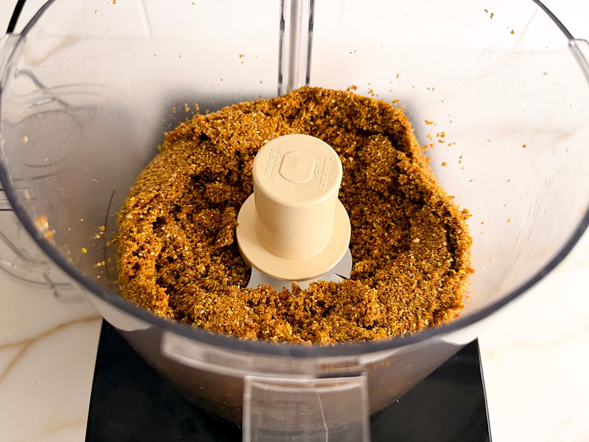 processed ingredients in the food processor
