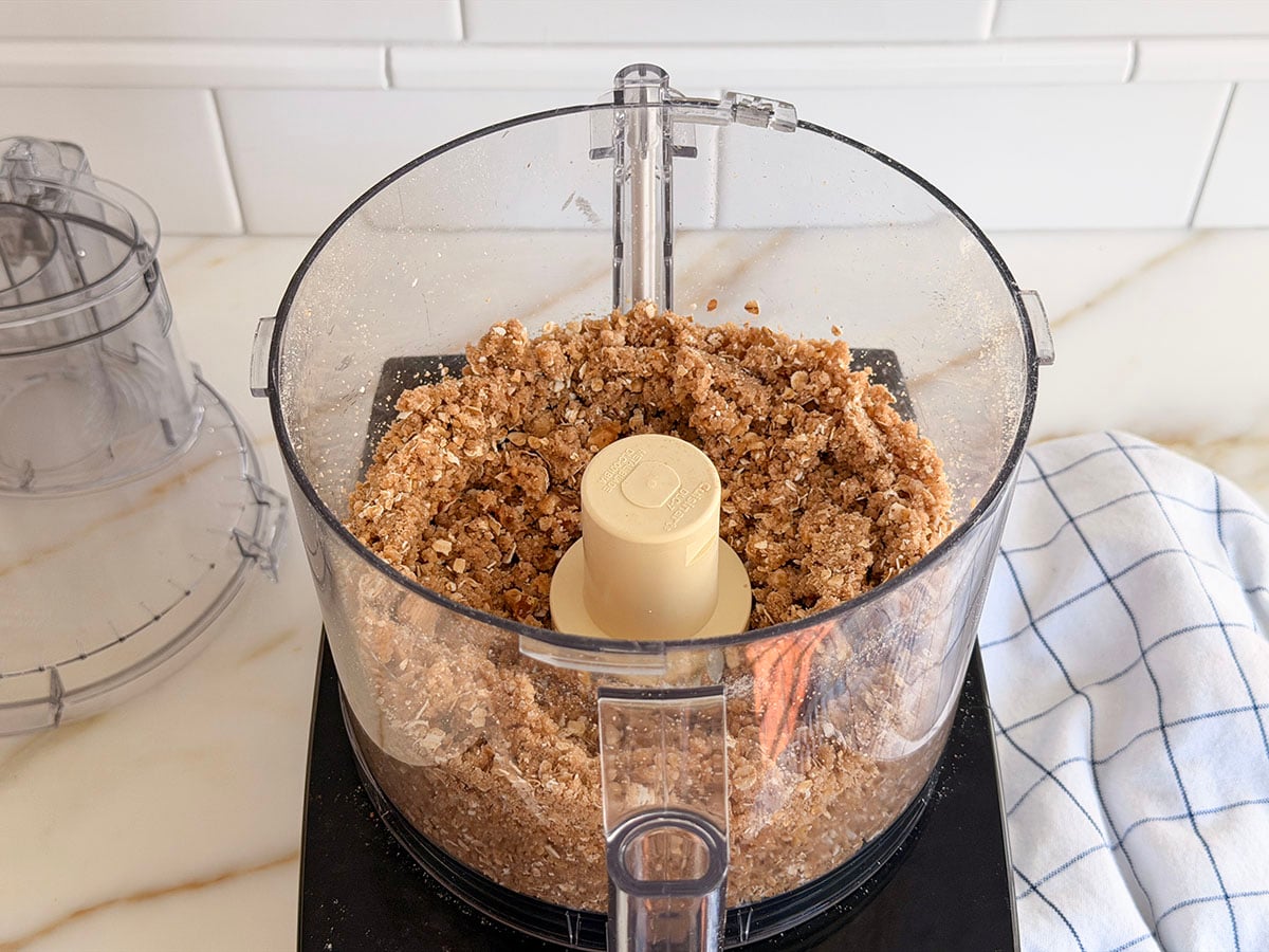 Crumble topping in a food processor