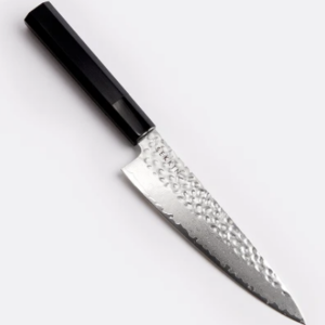 Chef's knife with black handle